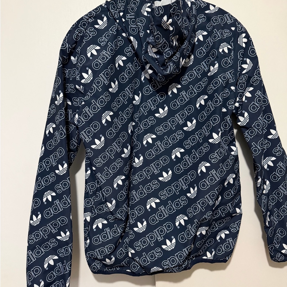 Adidas Blue Logo Raincoat - Picture 2 of 3